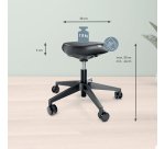 Tabouret ergonomique Leitz Ergo, noir