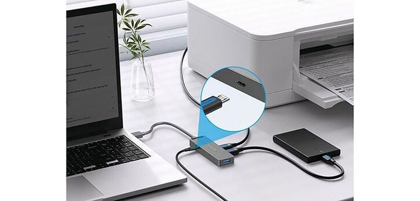 Vention Hub USB 3.0 CHLBB 4xUSB + 1xMicroUSB PD