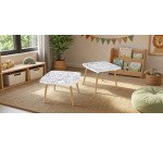 Table basse KIDS à colorier - Motif Jungle - Lot de 2