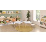 Table basse KIDS à colorier - Motif Transports - Lot de 2