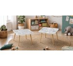 Tables hautes KIDS à colorier - Motif Jungle - Lot de 2