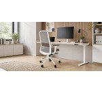 Bureaustoel ROCKIT stof en mesh - Hoge rugleuning - 1D-armleuningen - witte structuur