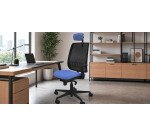 Sedia ergonomica Alares - con braccioli regolabili e poggiatesta - azzurro - Piqueras y Crespo