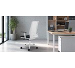 Poltrona semidirezionale Light LLB - con braccioli regolabili - nero/bianco - Unisit