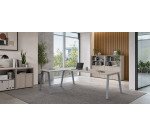 Scrivania manageriale con angolo Ecla