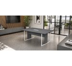 Tavolo riunione Blade l 180 x p 110 x h 74,4 cm con top access bianco integrato