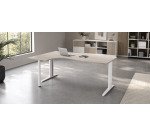 En_bureau compact gauche l.180 cm chene gris pied