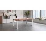 Scrivania direzionale Florida 4 con 4 gambe in acciaio a sezione quadrata p 90 x h 76,2 cm
