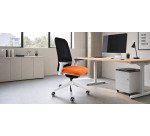 Sedia direzionale ergonomica Joga sincro struttura in colore bianco