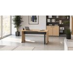 Scrivania compact  destra L160 gambe piene Quarta Plus