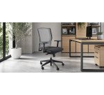 Poltrona semidirezionale X2 - con braccioli regolabili - nero/grigio - Unisit