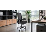Poltrona semidirezionale Light - con ruote e braccioli - nero - Unisit
