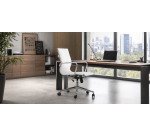 Sedia Star WH FP in rete schienale basso bianco struttura cromata