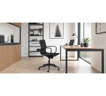 Sedia Star WH in rete schienale basso nero struttura verniciata nera