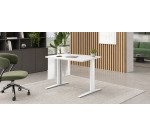 Gb_bureau droit 80  blanc anth metal plus fixe excellens