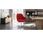 Sedia UNISIT Sparta modello SPAG/PR Pelle rosso, girevole elevazione a gas