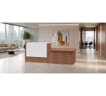 Reception Quadrifoglio Miami Noce canaletto, bianco 2.860 x 1.120 x 1.130 mm