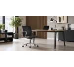 Sedia Star WH FP in rete schienale basso nero struttura cromata