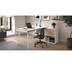 Postazione lavoro Home Office Tetris Rovere, bianco 1.300 x 815 x 1.200 mm