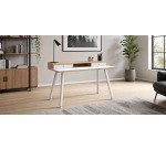 Scrivania con 2 cassetti Artexport Home Office 20070 Bianco, rovere 1.200 x 600 x 844 mm