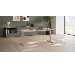 Scrivania elettrica elevabile 180 x 80 cm Rovere Chiaro Ecla Ergo Premium Bruneau