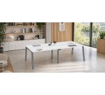 En_pole 4 bureaux blanc 60x140 cm ecla white