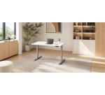 Scrivania elettrica elevabile 120 x 80 cm Bianco Ecla Ergo Premium Bruneau