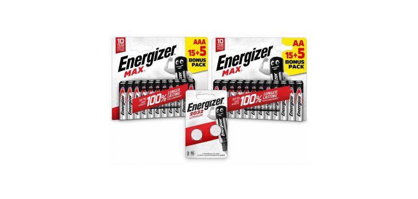 Starter Kit Energizer Batterie  Stilo+Ministilo+ specialistiche CR2032 in confezioni da 15+5 e 2 pile