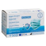 Masque chirurgical 3 plis - Type IIR, bleu - Boîte de 50