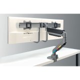 Bras double écrans avec traverse et poignée Kensington SmartFit™