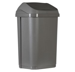 Nl_poubelle a couvercle basculant 50l grise