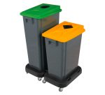 Chariot plastique Probbax pour collecteur de tri 60/90 L, noir