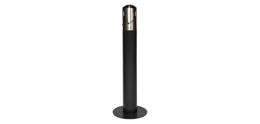 Probbax Dome XXL 4.6 L Standing Ashtray, dark gray/stainless steel