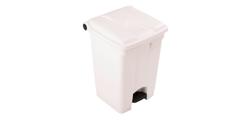 Collecteur à pédale Probbax 45 L, blanc