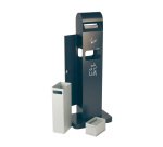 Floor-standing ashtray with Probbax 12.5 L basket, dark gray