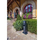 Floor-standing ashtray with Probbax 12.5 L basket, dark gray