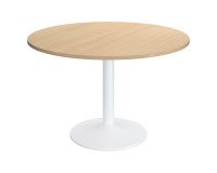 Table ronde Excellens - Pied métal tulipe - D 80 à 120 cm - de 3 à 6 personnes