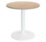 Table ronde Excellens - Pied métal tulipe - D 80 à 120 cm - de 3 à 6 personnes
