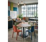 Table ronde Excellens - Pied métal tulipe - D 80 à 120 cm - de 3 à 6 personnes