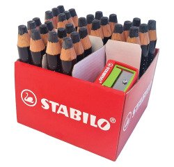 Stabilo Markdry Black Dry Erase Marker - Schoolpack of 30