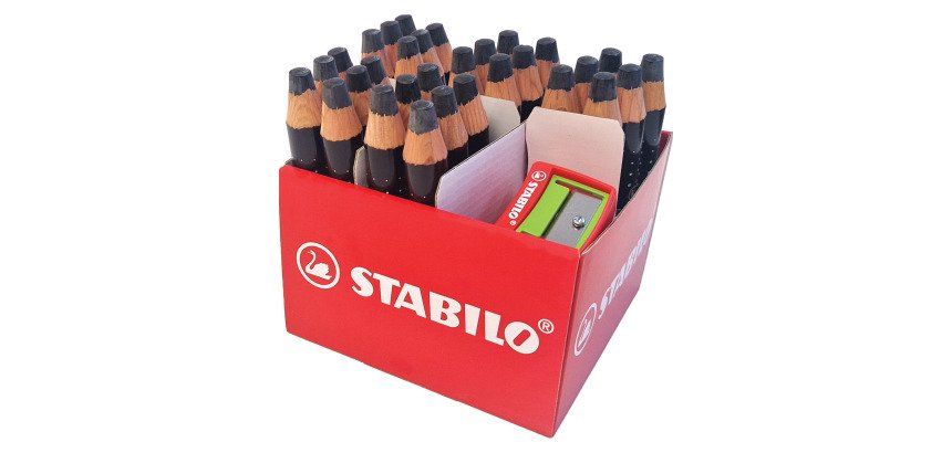 Stabilo Markdry Black Dry Erase Marker - Schoolpack of 30