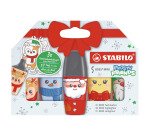 Surligneur Stabilo Boss mini Original Frosty Friends - Édition limitée Noël - Pochette de 5