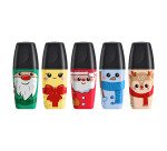 Surligneur Stabilo Boss mini Original Frosty Friends - Édition limitée Noël - Pochette de 5