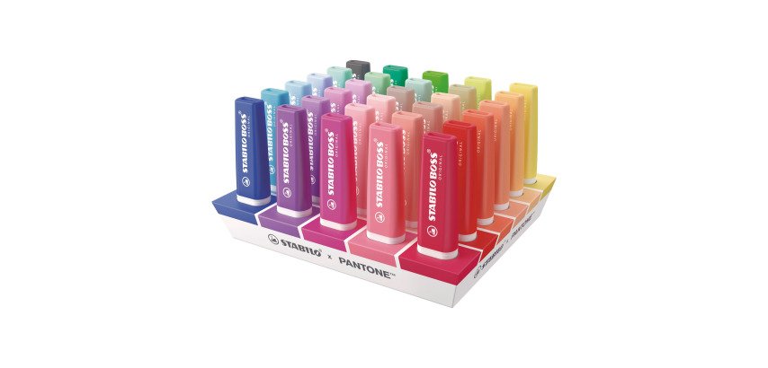 Surligneurs Stabilo Boss Original x Pantone™ – Édition limitée – Présentoir de 30