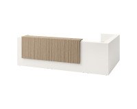 Hoekreceptiebalie Jana L 366 x D 88 / 226 x H 113 cm