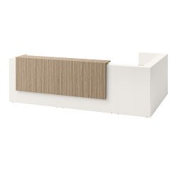 Hoekreceptiebalie Jana L 366 x D 88 / 226 x H 113 cm