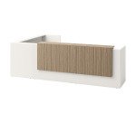 Jana L-shaped reception desk L 366 x D 88 / 226 x H 113 cm