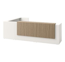 Jana L-shaped reception desk L 366 x D 88 / 226 x H 113 cm