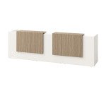 Right bank Jana L 366 cm white base structure / white top / elm top