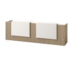 Right bench Jana L 366 cm structure elm base / elm top / white top